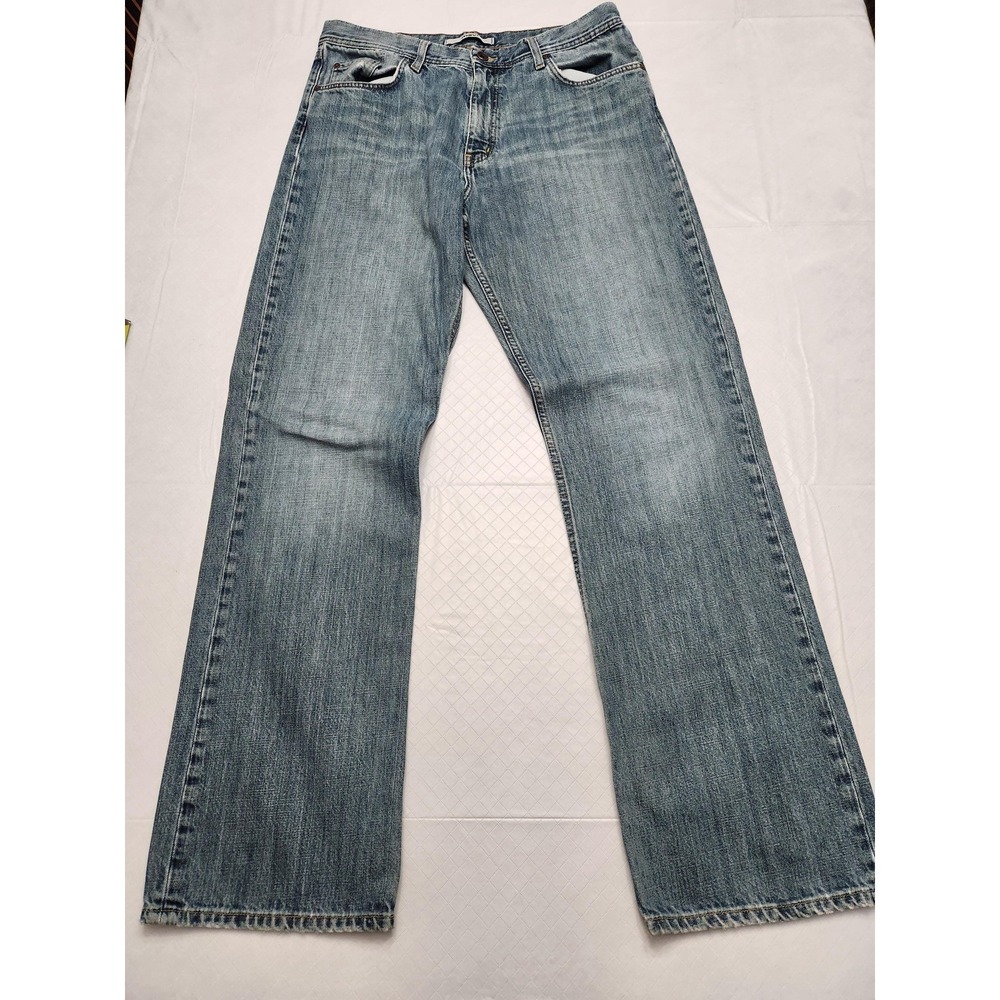 Mavi 337 Matt Jeans Mens 33/34 Light Wash Blue Bootcut Low Rise Denim Pants